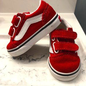 Red Vans Toddler Shoe Size 4